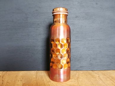 Flame Painted 1litre Pure Copper Water Bottle 017