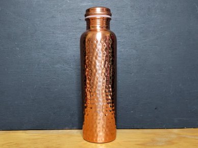 Hand hammered Pure Copper Water Bottle 1 Litre