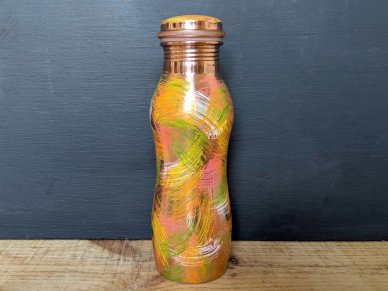 Peruvian Lily Pure Copper Water Bottle