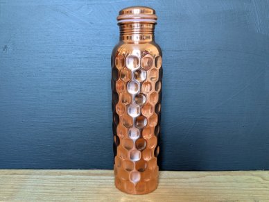 The Original Diamond Hammered Pure Copper Water Bottle