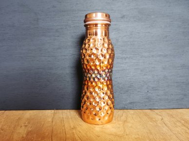 Flame painted Pure Copper Water Bottle 022