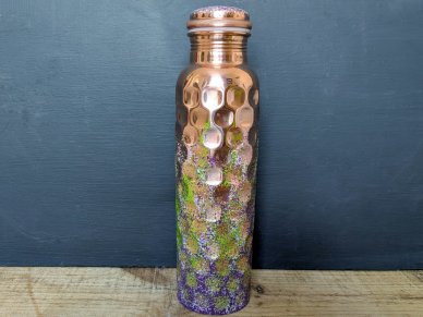 Leatherleaf Mahonia Pure Copper Water Bottle