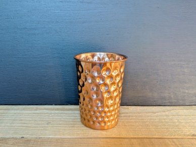 Beehive Hammered Pure Copper Beaker