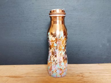 Lilac Candy 600ml Pure Copper Water Bottle