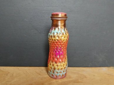 Beehive Pastel Rainbow Pure Copper Water Bottle 600ml