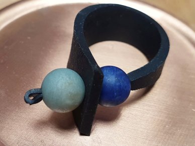 006 Amazonite + Lapis Lazuli Ring